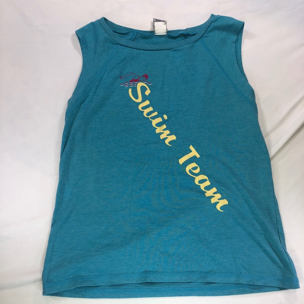 Old Navy Swim Team Graphic Sleeveless Muscle Tee Teal XXL Kids Girls